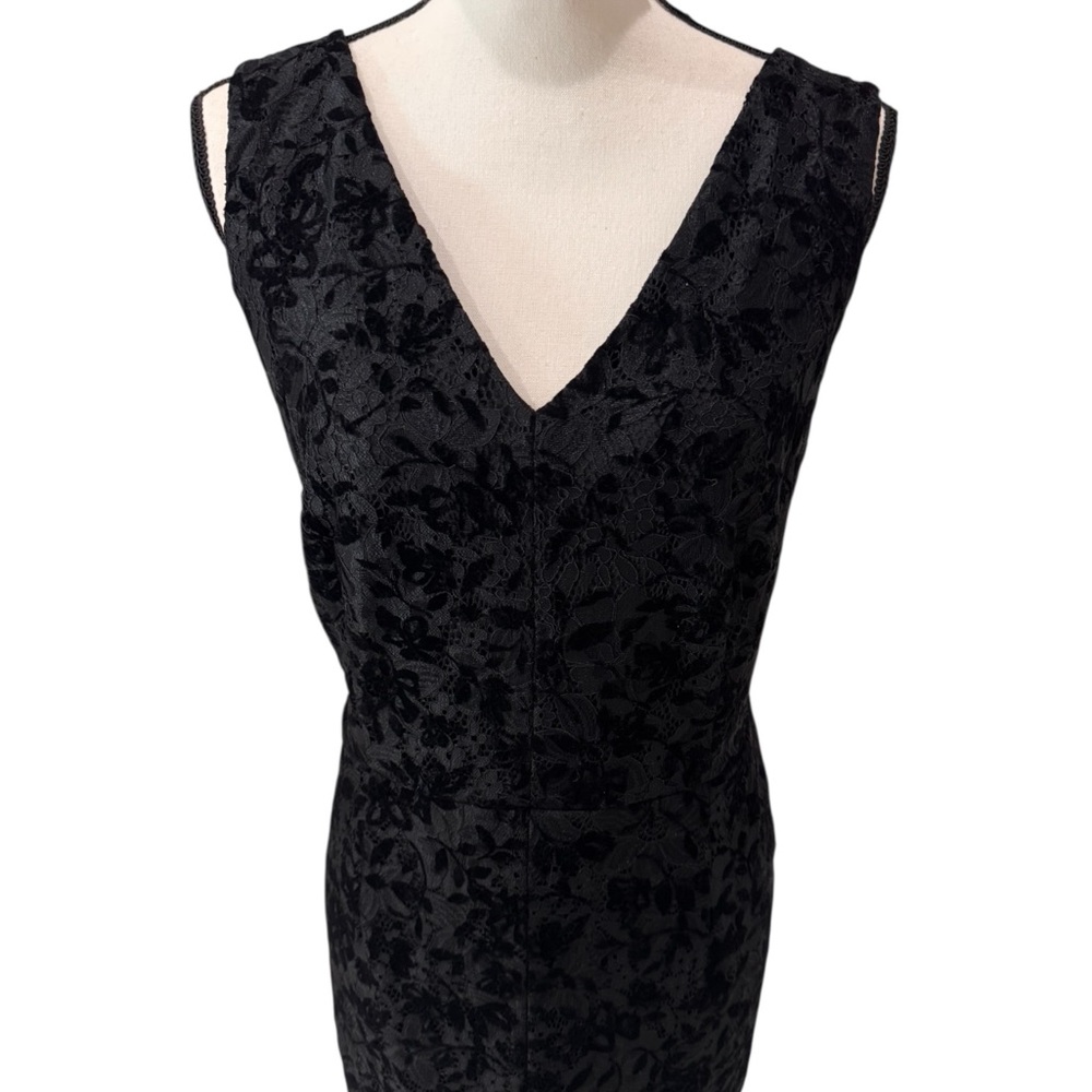 Lauren Black Lace Velvet Dress 12 - Picture 9 of 11